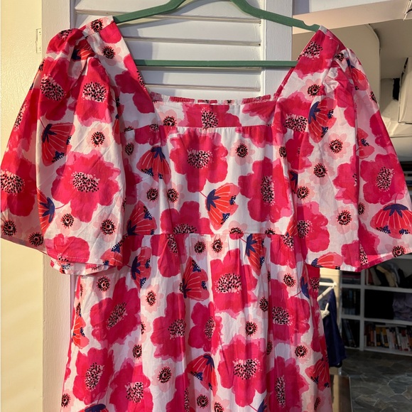 Chic Soul Floral Pink and Red Dress - Picture 2 of 5